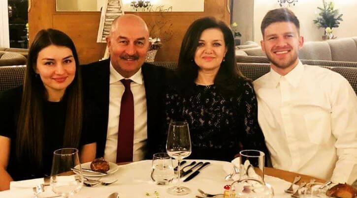 Madina Cherchesova with her parents Stanislav Cherchesov and Alla Cherchesov and brother Stanislav Cherchesov.